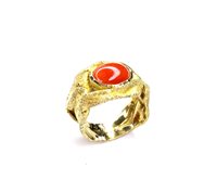 Anello Stocco Gioielli Donna in Oro giallo Corallo ANS 25 - ANS 25